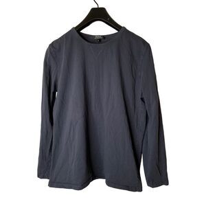 A.P.C. Long Sleeve Tee in Navy